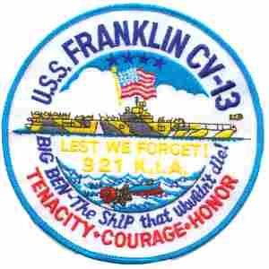 CV13 USS Franklin or Big Ben Navy Air Craft Carrier Patch by Saunders Military Insignia