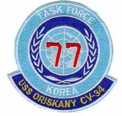 CV34 USS Oriskany TF 77 Navy Aircraft Carrier Patch - Saunders Military Insignia