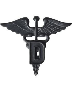 Dental Officer Army branch of service badge in black metal by Saunders Military Insignia