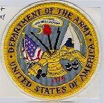 Department of Army cloth patch custom hand crafted by Saunders Military Insignia