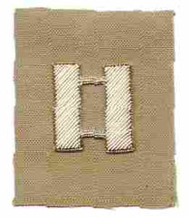 US Army Captain rank insignia in Bullion. by Saunders Military Insignia