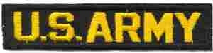 US Army Branch Tape in Yellow and Black by Saunders Military Insignia