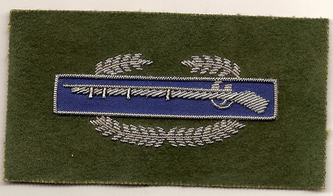 US Army Combat Infantry badge, First Award custom crafted in bullion sew on cloth. by Saunders Military Insignia
