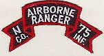 75th Airborne Ranger N Company Patch by Saunders Military Insignia