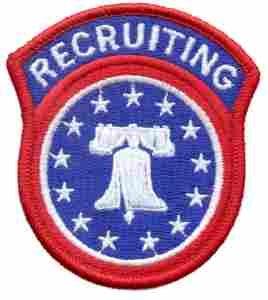 Recruiting with Tab, Patch with Tab by Saunders Military Insignia