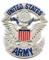 US Army Cap Insignia, Patch, 2.5 Inch Size by Saunders Military Insignia