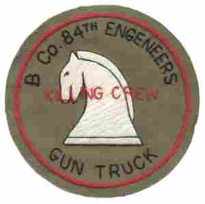 84th Engineer Battalion Company B Custom made Cloth Patch by Saunders Military Insignia