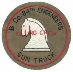 84th Engineer Battalion Company B Custom made Cloth Patch by Saunders Military Insignia