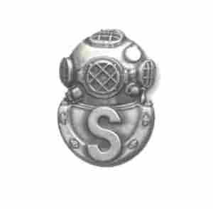Divers Salvage badge in Silver OX Finish by Saunders Military Insignia