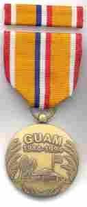 Guam Campaign Medal with ribbon slide by Saunders Military Insignia