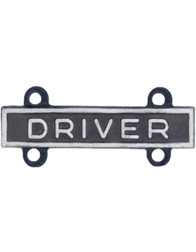 DRIVER Qualification Bar in silver oxidize - Saunders Military Insignia