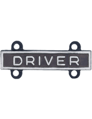 DRIVER Qualification Bar in silver oxidize - Saunders Military Insignia