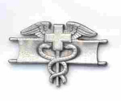 Expert Field Medic Army badge silver OX finish by Saunders Military Insignia