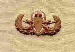 Explosive Ordnance Disposal Basic, Badge, cloth, Desert Subdued