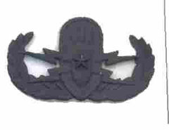 Explosive Ordnance Disposal Senior Army badge in black metal by Saunders Military Insignia