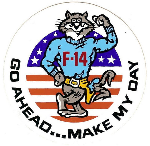 F-14 Go Ahead Make My Day Decal by Saunders Military Insignia