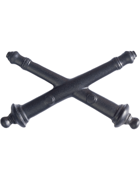 Field Artillery Officer Army branch of service badge in black metal