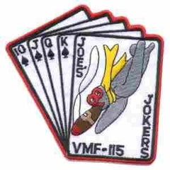 Fighter Squadron VMF115 Joe's Jokers Patch by Saunders Military Insignia