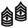 First Sergeant Rank Insignia in black metal by Saunders Military Insignia
