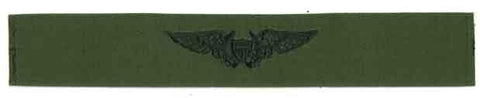Flight Officer Navy Wing in green subdued cloth. by Saunders Military Insignia
