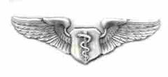 Flight Surgeon Wing, silver finish by Saunders Military Insignia