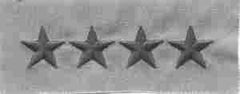 General 4 star, Officers Rank insignia in green subdued. - Saunders Military Insignia