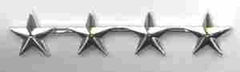 General shirt size 5/8 in Rank Insignia - Saunders Military Insignia