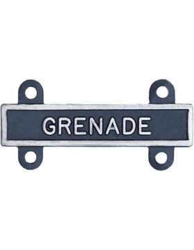 Grenade Qualification Bar in silver oxidize - Saunders Military Insignia