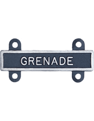 Grenade Qualification Bar in silver oxidize - Saunders Military Insignia