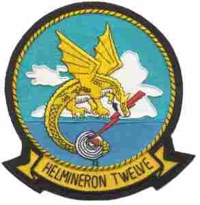 Helmineron Twelve Navy Helicopter Squadron Patch by Saunders Military Insignia