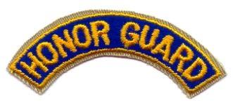 Honor Guard Tab yellow on blue Tab by Saunders Military Insignia