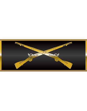 Infantry Army branch of service badge bumper sticker by Saunders Military Insignia