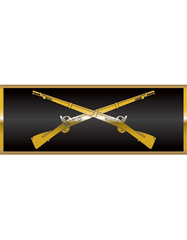 Infantry Army branch of service badge bumper sticker by Saunders Military Insignia
