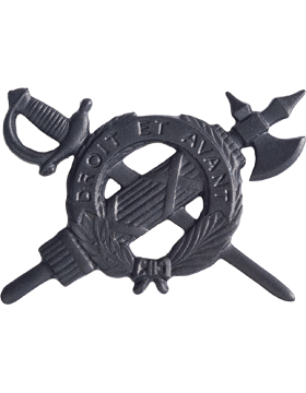 Inspector General Officer Army branch of service badge in black metal