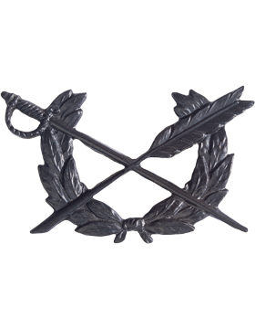 Judge Advocate General Army branch of service badge in black metal