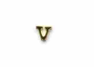 Letter V Gold Ribbon Device by Saunders Military Insignia