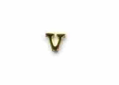 Letter V Gold Ribbon Device - Saunders Military Insignia