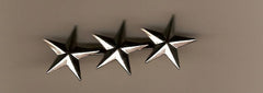 Lieutenant General 3 Star metal rank inisgnia by Saunders Military Insignia