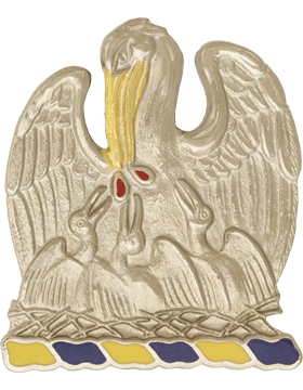 Louisiana State Headquarters Army National Guard Unit Crest - Saunders Military Insignia
