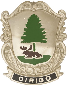 Maine State Headquaters Army National Guard Unit Crest - Saunders Military Insignia