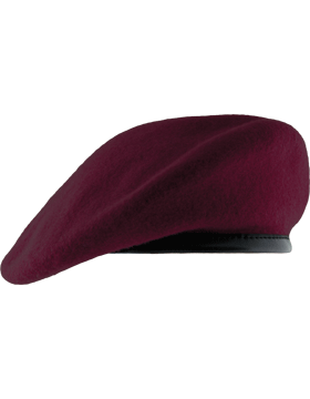 Maroon Wool Beret Lined And Unlined