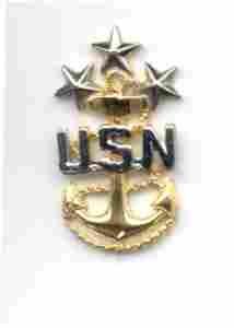 Master Chief Petty Officer miniature collar Insignia by Saunders Military Insignia
