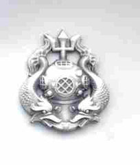 Master Divers Badge in Silver OX Finish by Saunders Military Insignia