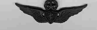 Master Flight Surgeon badge in black metal by Saunders Military Insignia