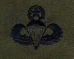 Master Parachutist Badge cloth Subdued by Saunders Military Insignia