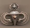 Master Parachutist Wing with 1 Gold Star silver OX finish by Saunders Military Insignia