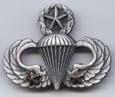 Master Parachutist Wing with 2 Combat Stars silver OX finish by Saunders Military Insignia