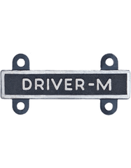 Mechanic DRIVER M Qualification in silver oxidize - Saunders Military Insignia