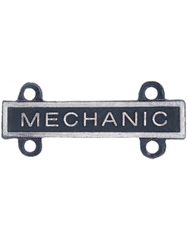 Mechanic Qualification Bar or Q Bar in silver oxide - Saunders Military Insignia