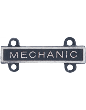 Mechanic Qualification Bar or Q Bar in silver oxide by Saunders Military Insignia